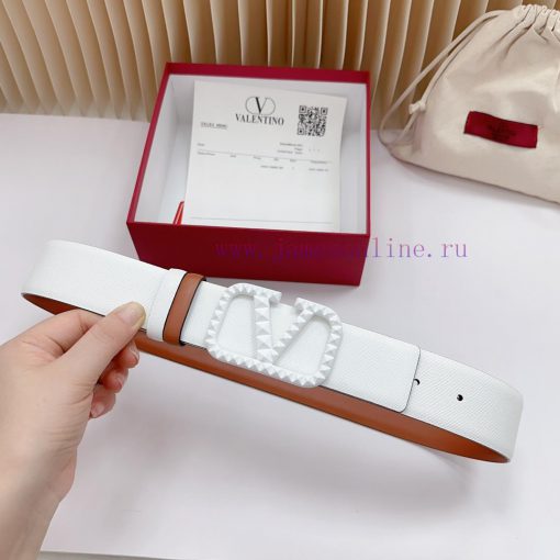 4.0cm Valentino new belt, double-sided top layer cowhide material, length. 758.80.85.90.95.1 taggyj8y