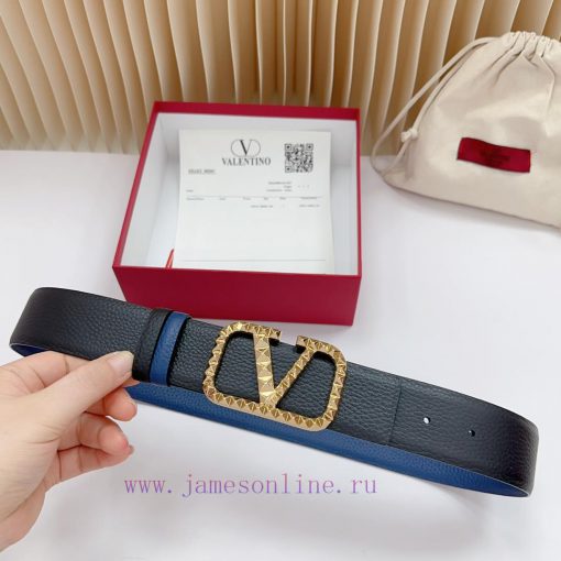 4.0cm Valentino new belt, double-sided top layer cowhide material, length. 758.80.85.90.95.1 9aifbdkk - Image 2