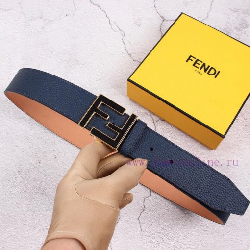FENDI men's fashion casual belt with a width of 40mm, original lychee pattern surface and to nf9jaf9g - Image 2