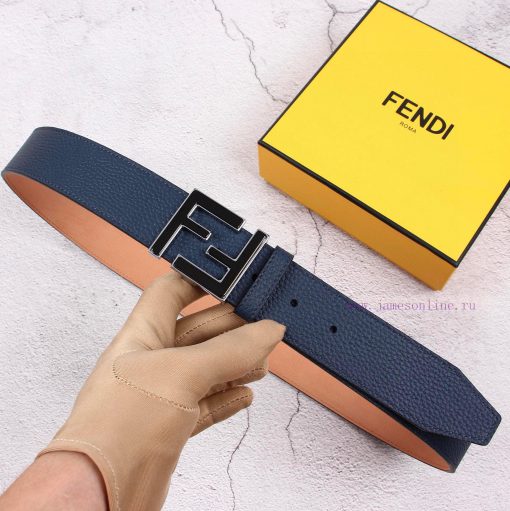 FENDI men's fashion casual belt with a width of 40mm, original lychee pattern surface and to g3fgk0dj - Image 2