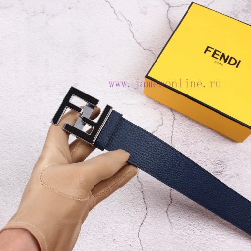 FENDI men's fashion casual belt with a width of 40mm, original lychee pattern surface and to g3fgk0dj - Image 4