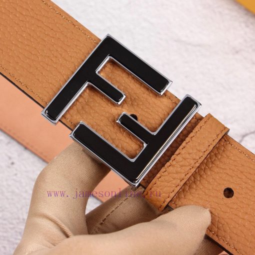 FENDI men's fashion casual belt with a width of 40mm, original lychee pattern surface and to utoy7128 - Image 3