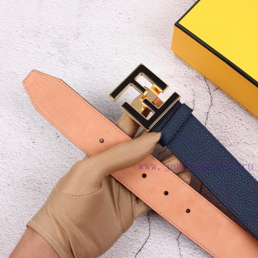 FENDI men's fashion casual belt with a width of 40mm, original lychee pattern surface and to nf9jaf9g - Image 6