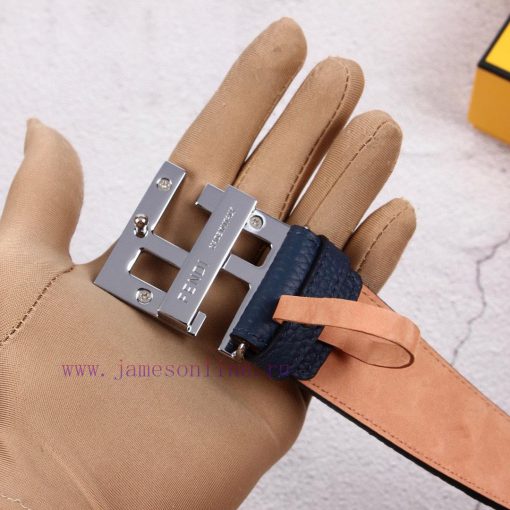 FENDI men's fashion casual belt with a width of 40mm, original lychee pattern surface and to g3fgk0dj - Image 5