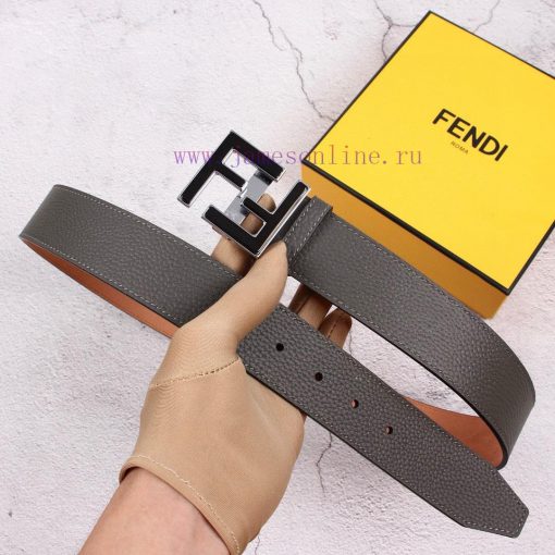 FENDI men's fashion casual belt with a width of 40mm, original lychee pattern surface and to 6lp79ong - Image 7