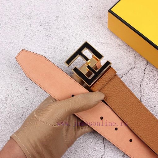 FENDI men's fashion casual belt with a width of 40mm, original lychee pattern surface and to fqmdpeom - Image 6