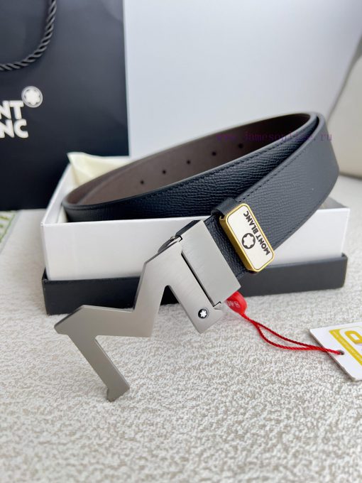 Montblanc Montblanc ️ Belt and beltBuckle, new original classic boutique two-color buckle, p rh7q37u5
