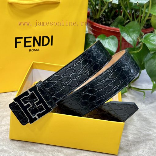 FENDL 40MM wide double-sided original calf leather with a single ruthenium palladium plated jabcj9yk - Image 5