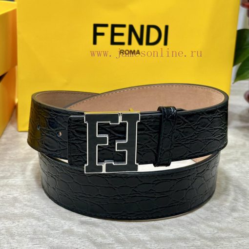 FENDL 40MM wide double-sided original calf leather with a single ruthenium palladium plated jabcj9yk - Image 6