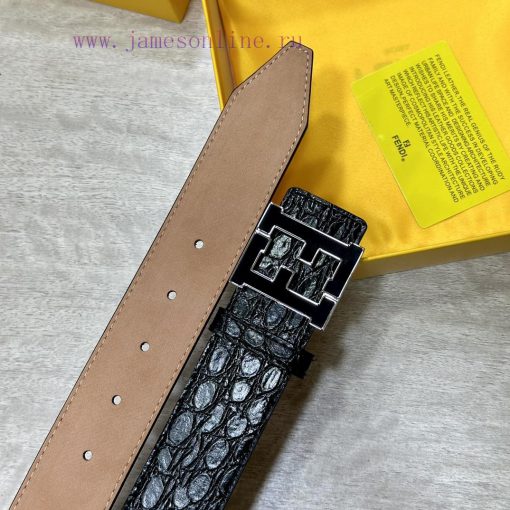 FENDL 40MM wide double-sided original calf leather with a single ruthenium palladium plated jabcj9yk - Image 8