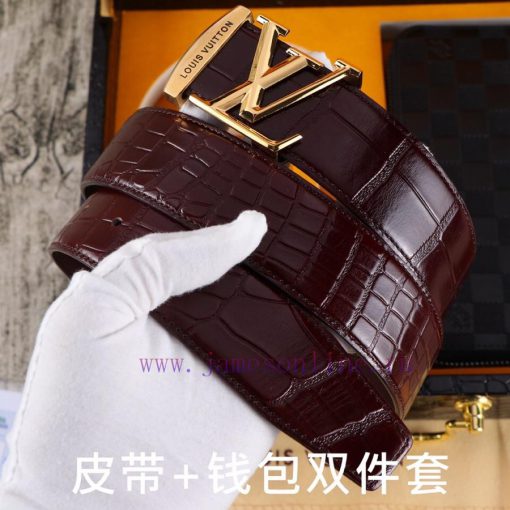 LV. Yilu Weideng Double Piece SetWooden box, belt+wallet, two-piece setGrade: Imported 100% g93vs9fu - Image 3