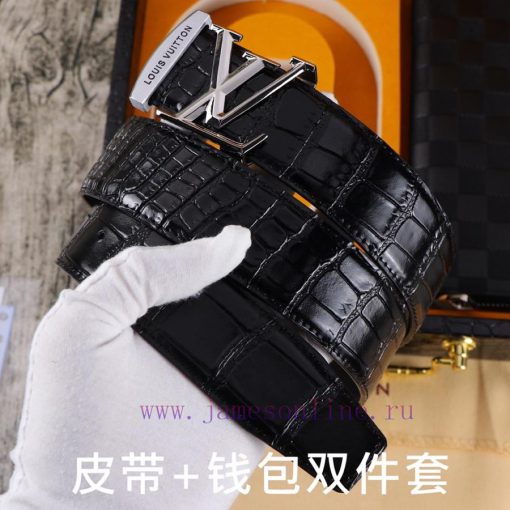 LV. Yilu Weideng Double Piece SetWooden box, belt+wallet, two-piece setGrade: Imported 100% 8qmx0ubk - Image 3