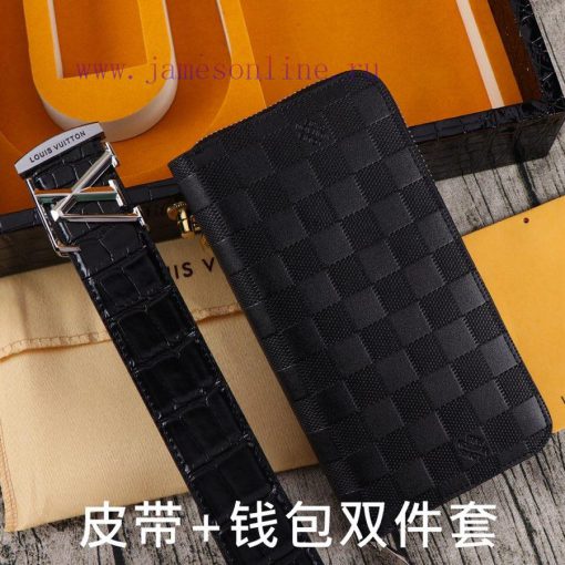 LV. Yilu Weideng Double Piece SetWooden box, belt+wallet, two-piece setGrade: Imported 100% 8qmx0ubk - Image 6