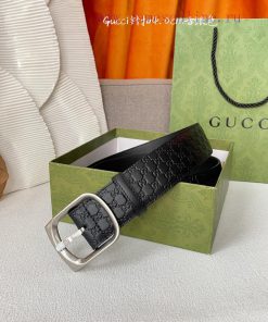 Gucci classic style imported original lychee patterned calf leather with original plain weav nayzljjf