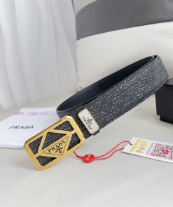 Prada PRADA ️ Belt and beltBuckle, classic pure steel material buckle, top layer cowhide, ph ywje17mc