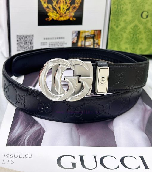 Belt Gucci Gucci automatic buckle-Belt replica Gucci The automatic belt series is made of 10 krj07bt6 - Image 6