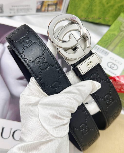 Belt Gucci Gucci automatic buckle-Belt replica Gucci The automatic belt series is made of 10 ro37ib7d - Image 7