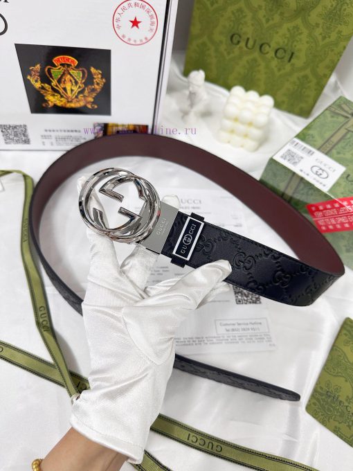 Belt Gucci Gucci️Belt made of 100% head layer cowhide, guaranteed genuine leather, 24k rotat ebrg32n2 - Image 6