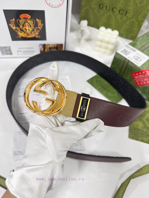 Belt Gucci Gucci️Belt made of 100% head layer cowhide, guaranteed genuine leather, 24k rotat awg1hlc7 - Image 8