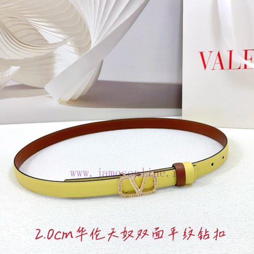 2.0cm Valentino double-sided plain waist belt, double-sided top layer cowhide material, leng 39rotp0j - Image 2