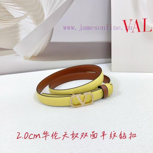 2.0cm Valentino double-sided plain waist belt, double-sided top layer cowhide material, leng 39rotp0j - Image 3