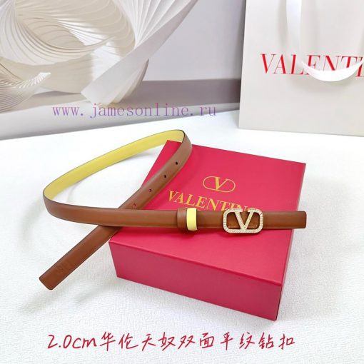 2.0cm Valentino double-sided plain waist belt, double-sided top layer cowhide material, leng 39rotp0j - Image 5