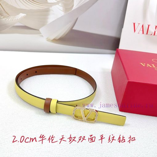 2.0cm Valentino double-sided plain waist belt, double-sided top layer cowhide material, leng 39rotp0j - Image 6