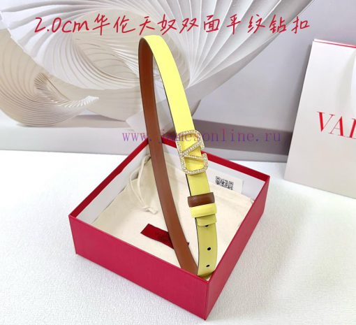 2.0cm Valentino double-sided plain waist belt, double-sided top layer cowhide material, leng 39rotp0j - Image 9
