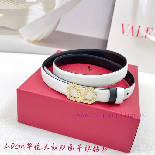2.0cm Valentino double-sided plain waist belt, double-sided top layer cowhide material, leng gq8uim6z - Image 7