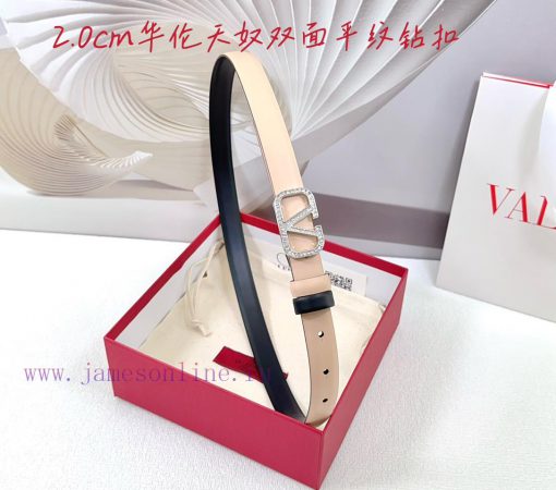 2.0cm Valentino double-sided plain waist belt, double-sided top layer cowhide material, leng o72y6tlj - Image 10
