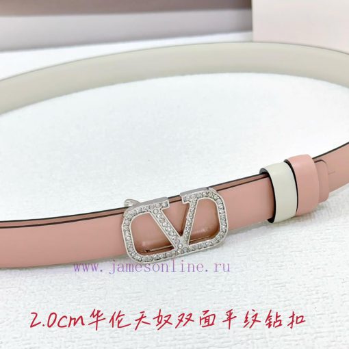 2.0cm Valentino double-sided plain waist belt, double-sided top layer cowhide material, leng bo38phqa - Image 10