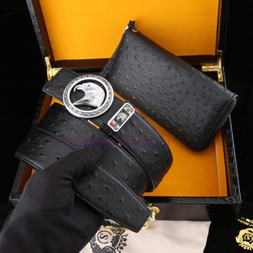 MADE IN ITALYWooden box with accompanying picturesStephen Belt and Wallet SetBuckle material m1255iol - Image 2