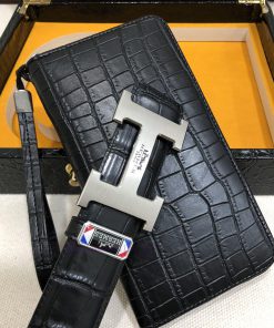 MADE IN FRANCEWooden box with accompanying picturesHERME @ Belt+Wallet SetBuckle material: T gyrc9hva