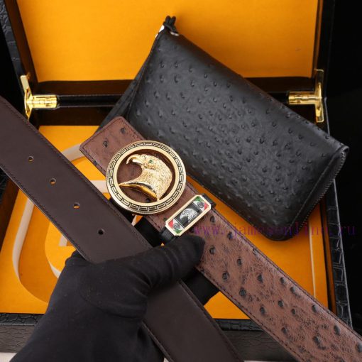 MADE IN ITALYWooden box with accompanying picturesStephen Belt and Wallet SetBuckle material m1255iol - Image 6