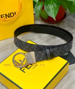 FENDI/Fendi wide 35mm imported double-sided cowhide with original pure copper tail clip, pro 4ceeeacs
