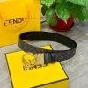 FENDI/Fendi wide 35mm imported double-sided cowhide with original pure copper tail clip, pro ifchjs8r
