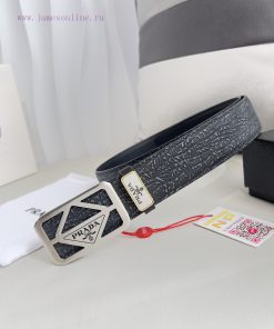 Prada PRADA ️ Belt and beltBuckle, classic pure steel material buckle, top layer cowhide, ph admlz730