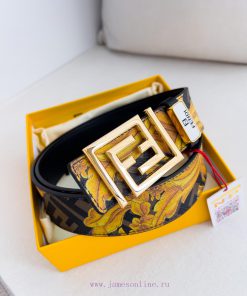 Fendi FENDI ️ Belt and beltBuckle, original classic pure copper boutique letter buckle, phot jq3bn0rh