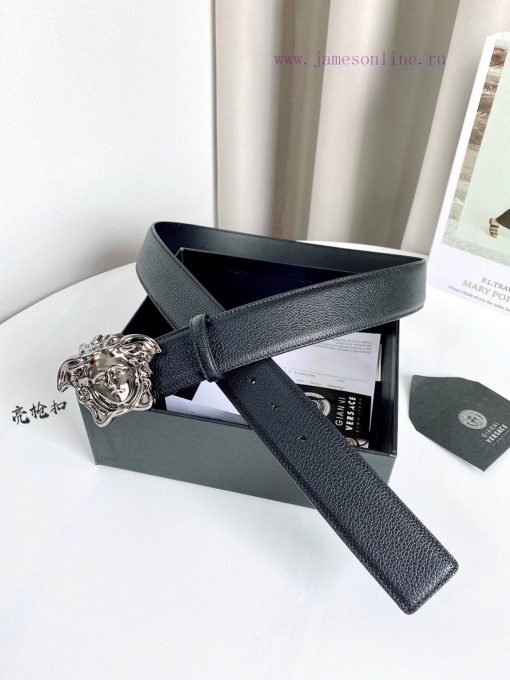 Comes with a full set of gift box men's Versace waist belt, imported original cowhide, paire 8l4ibns1 - Image 8