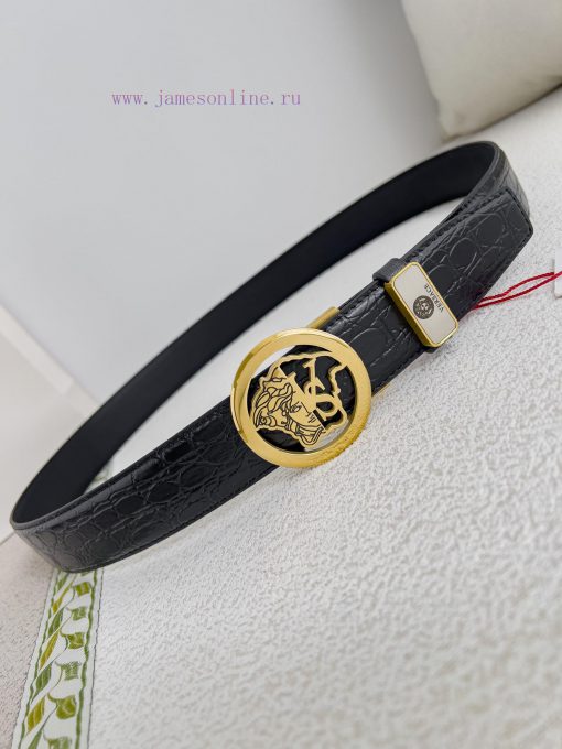 Versace Versace. ️ Belt and belt automatic beltAutomatic belt, classic head buckle made of p d2den65i - Image 4