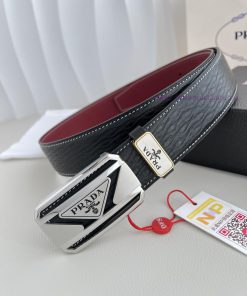 Prada PRADA ️ Belt and beltBuckle, classic pure steel material buckle, top layer cowhide, ph y0s51jto