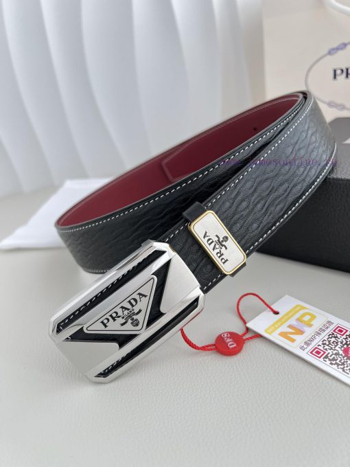 Prada PRADA ️ Belt and beltBuckle, classic pure steel material buckle, top layer cowhide, ph y0s51jto