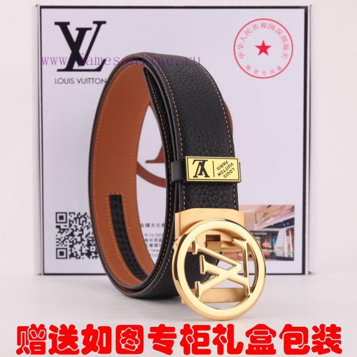 Belt LV Louis Vuitton automatic buckleThe waistband is made of 100% cowhide, ensuring the sa nybgxq5u - Image 4