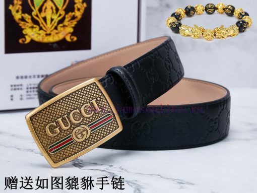 Belt Gucci Gucci️The waist belt is made of 100% cowhide, ensuring that the genuine leather i ly6s8mfj - Image 3