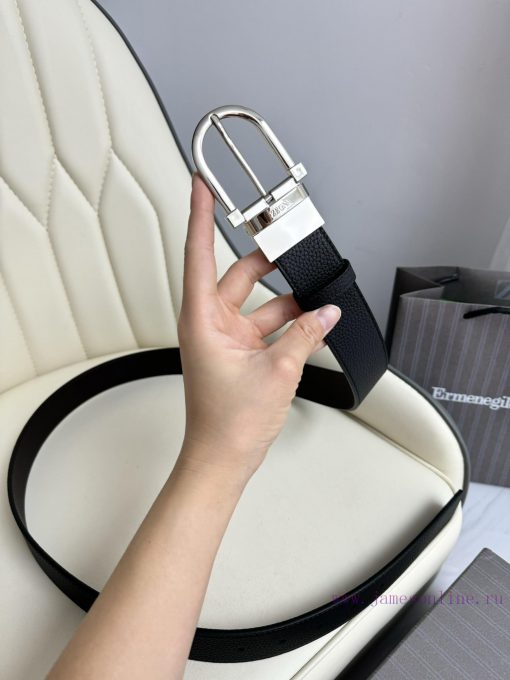 Zegna double-sided original imported top layer cowhide, double-sided use, vacuum electroplat eg70oyxq
