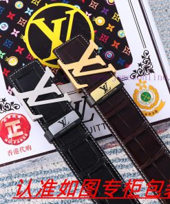 Men's belt LV Louis Deng ️Men's leather belt is made of 100% head layer cowhide, ensuring th r1e2vjef