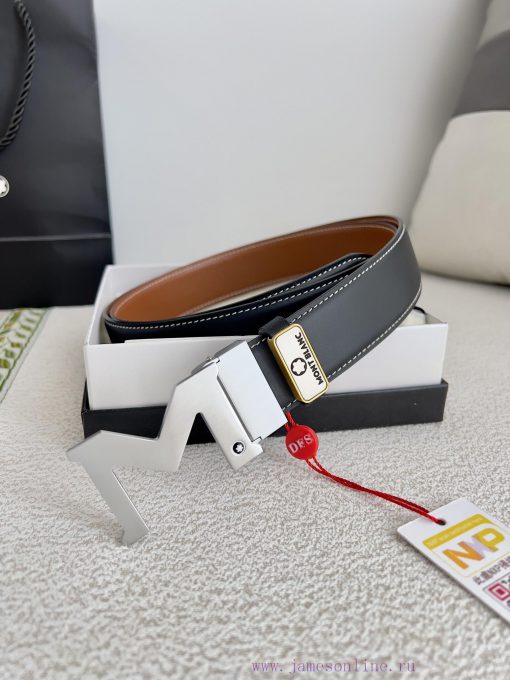Montblanc Montblanc ️ Belt and beltBuckle, new original classic boutique two-color buckle, p v6y676bb