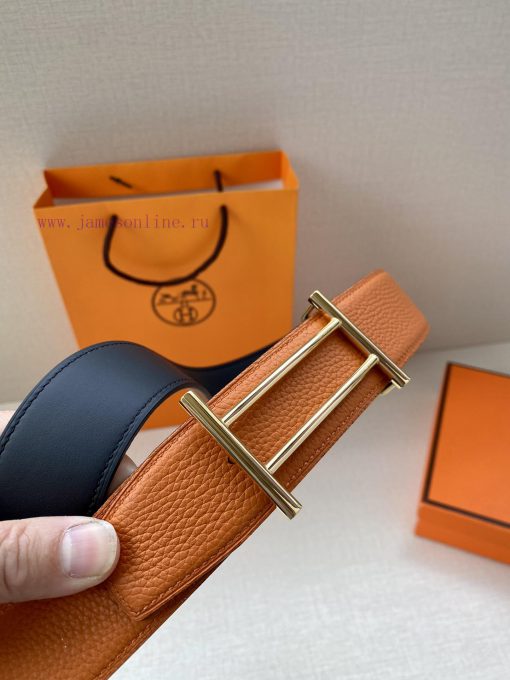 Comes with a complete gift boxHermes metal belt buckle lychee single-sided double figure eig 2c5d23g3 - Image 3