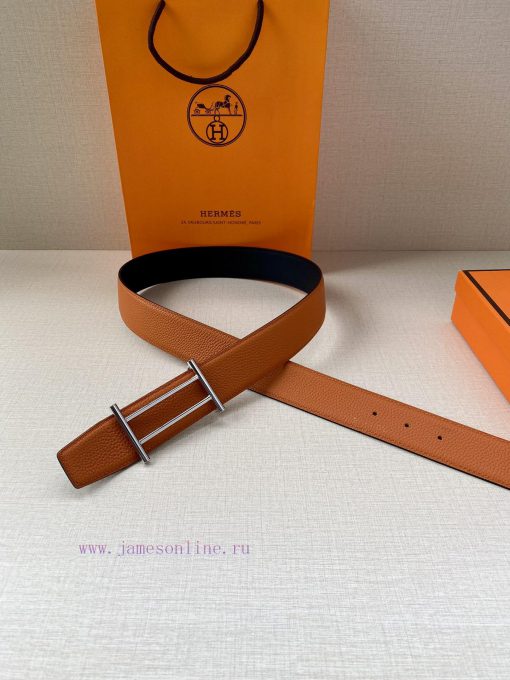 Comes with a complete gift boxHermes metal belt buckle lychee single-sided double figure eig 2c5d23g3 - Image 7