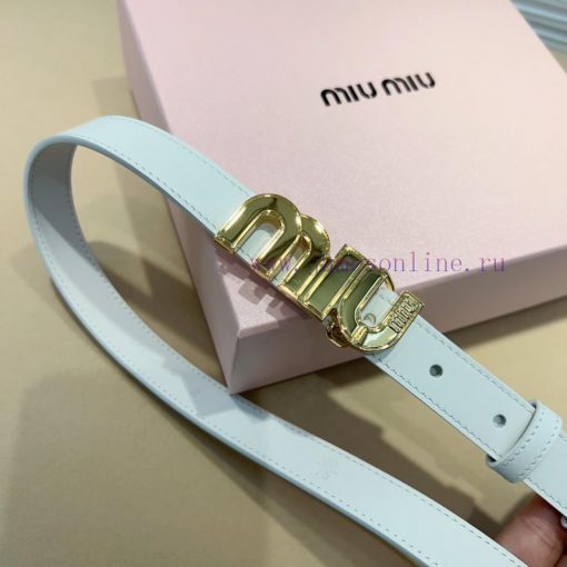 The Miu Miu leather belt is an ideal choice to enhance the unique style and tasteThe eye-cat 94w0gioa - Image 4